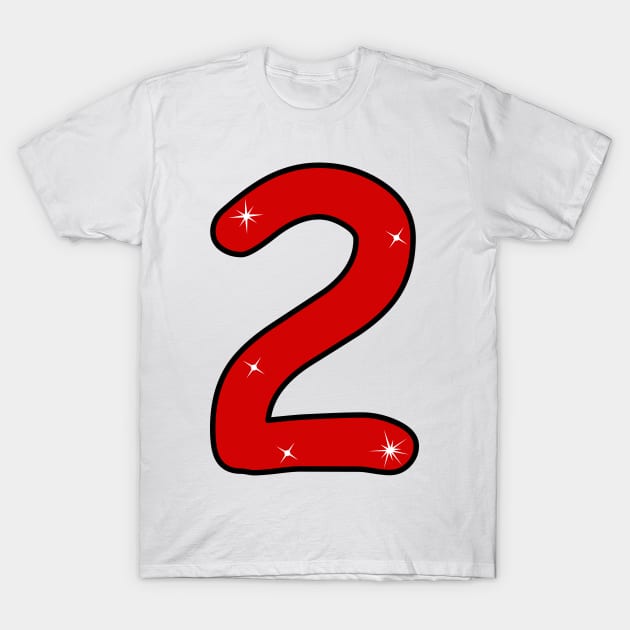 Numeral 2, two, 2 years, second, number 2, number two, 2 year old, 2st birthday gift, 2st birthday design, anniversary, date, birthday, anniversary, T-Shirt by grafinya